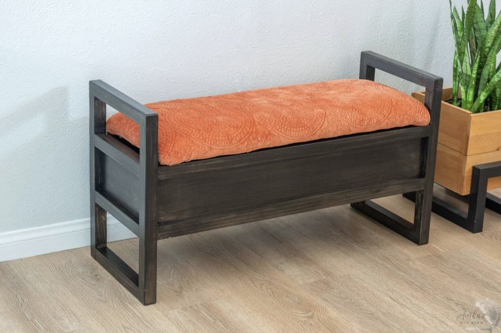 DIY Custom upholstered storage bench
